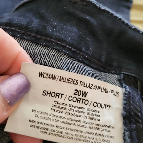 GLORIA VANDERBILT JEANS SIZE 20W SHORT.  BLACK ⚫️ - Picture 8 of 9